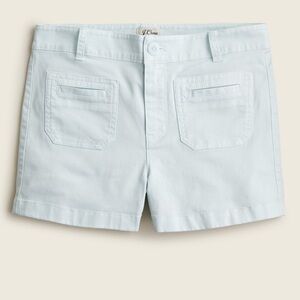 J crew patch pocket chino shorts blue
